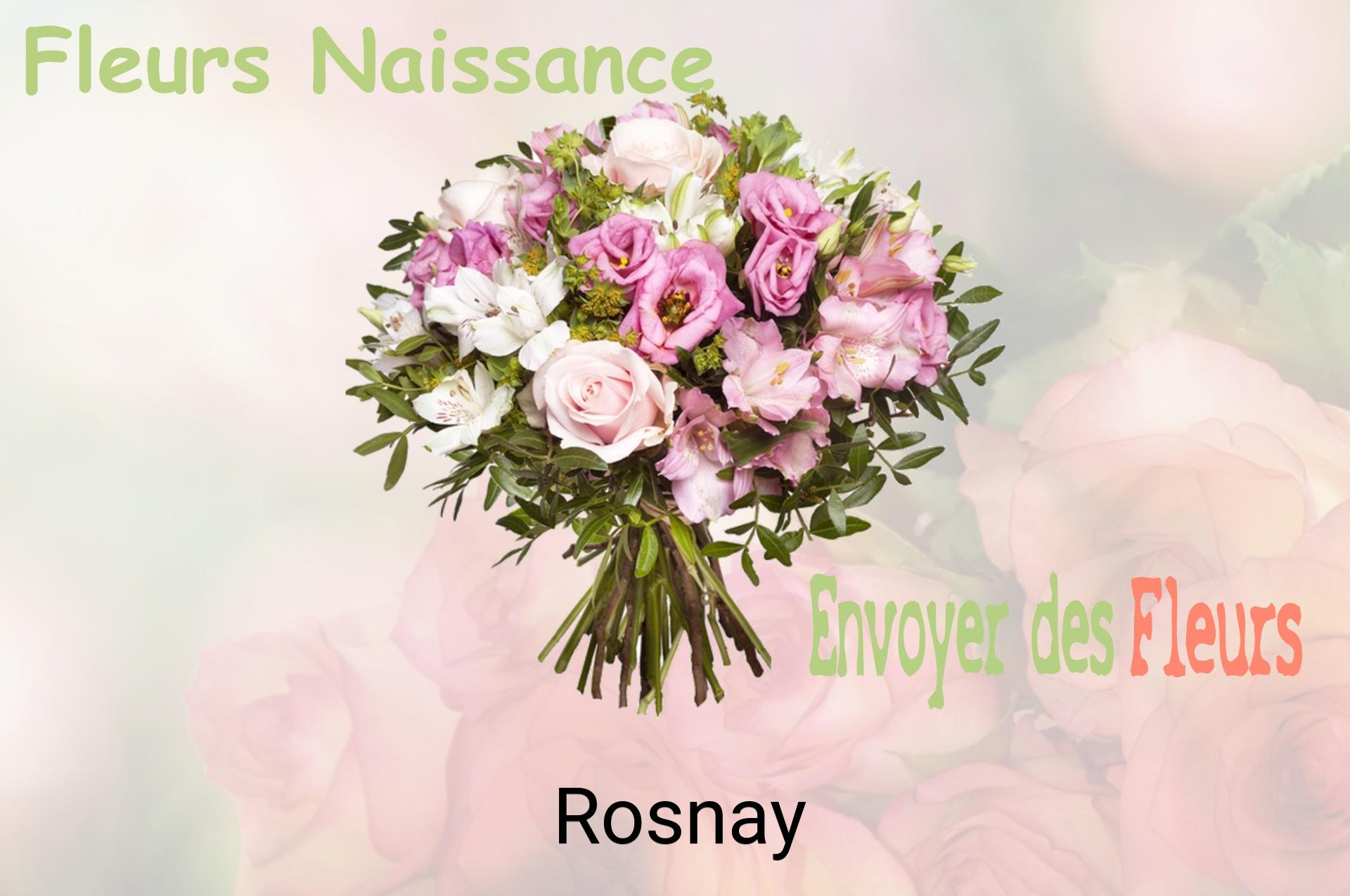 Bouquet de fleurs de naissance livré à Rosnay