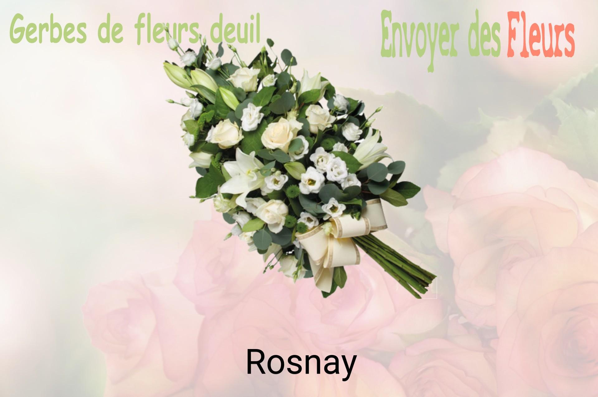 Gerbe de fleurs de deuil livrée à Rosnay